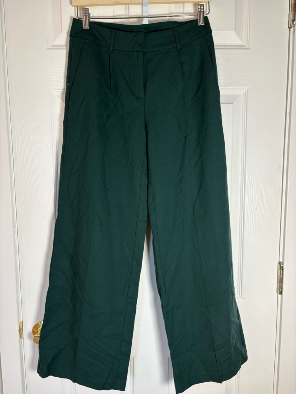 Eileen Fisher NWT Petite 4 Wide Leg Tencel Pants Green Minimalist Trouser